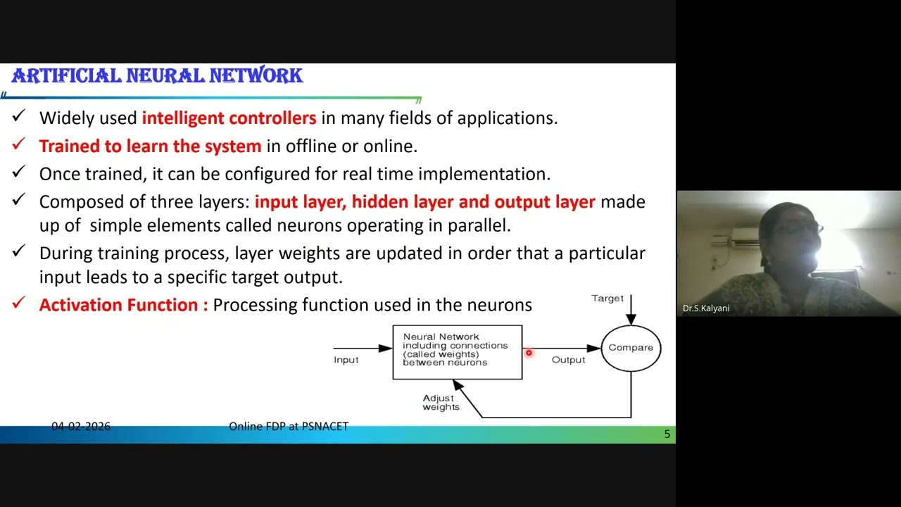 ATAL Sponsored Online FDP on AI & ML Applications in EV and RES - Day 3 - Session VI