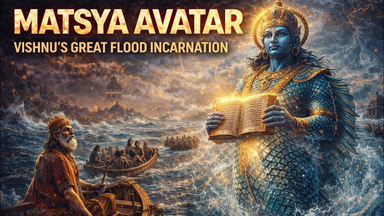 Matsya Avatar: प्रलय में भगवान विष्णु का मीन अवतार | The Great Flood Story!?