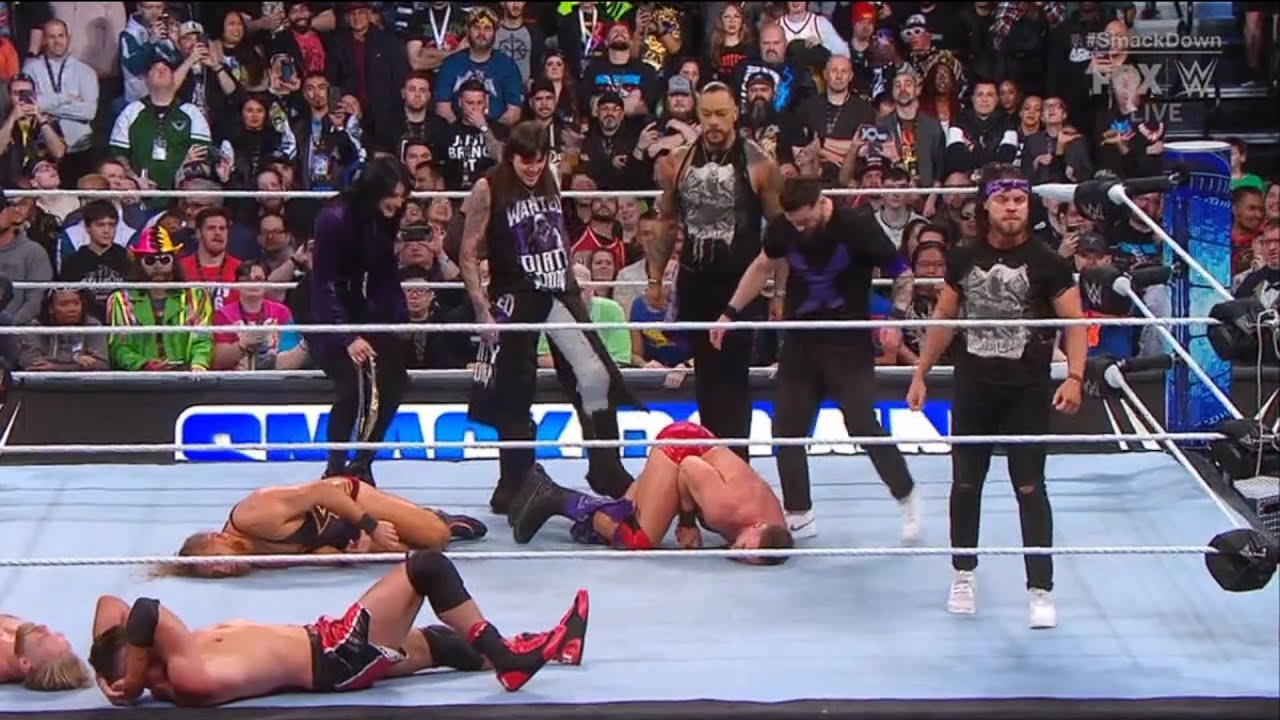 The Judgment Day attacks Grayson Waller and Austin Theory - WWE SmackDown 4/5/2024