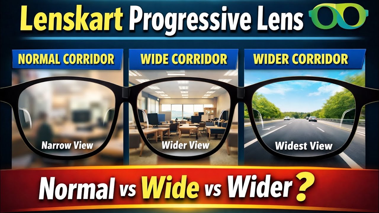 Lenskart Progressive Lens Explained | Normal vs Wide vs Wider Corridor | Hindi Guide