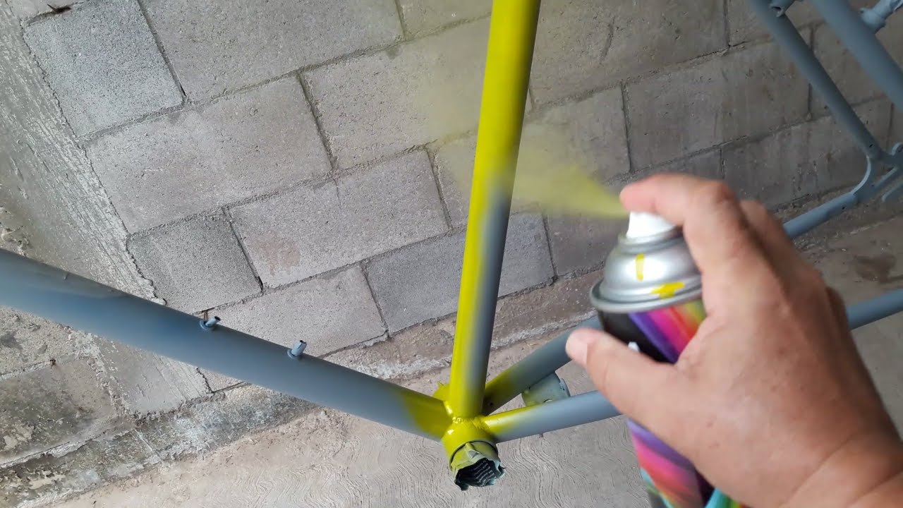 PINTAR BICICLETA MTB AMARILLA