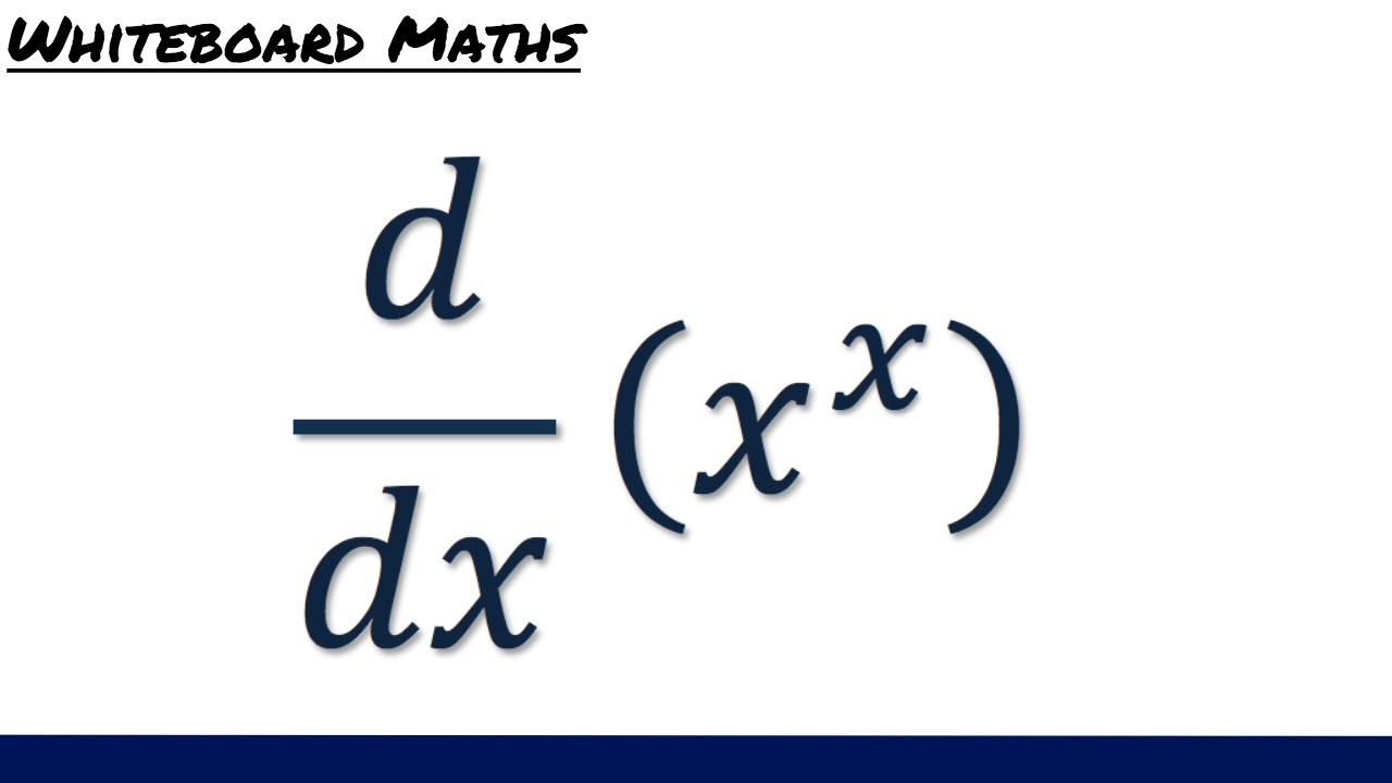 Derivative of x^x