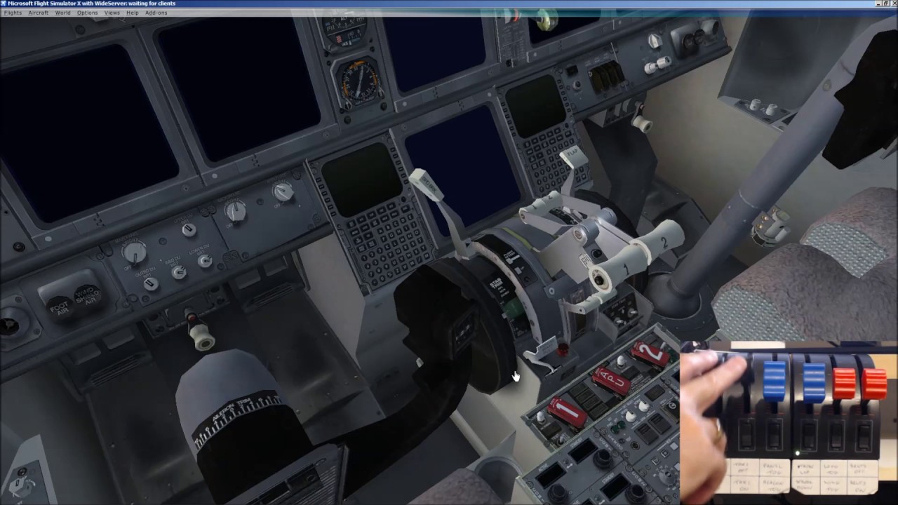 Configuring reverse thrust with Saitek throttles