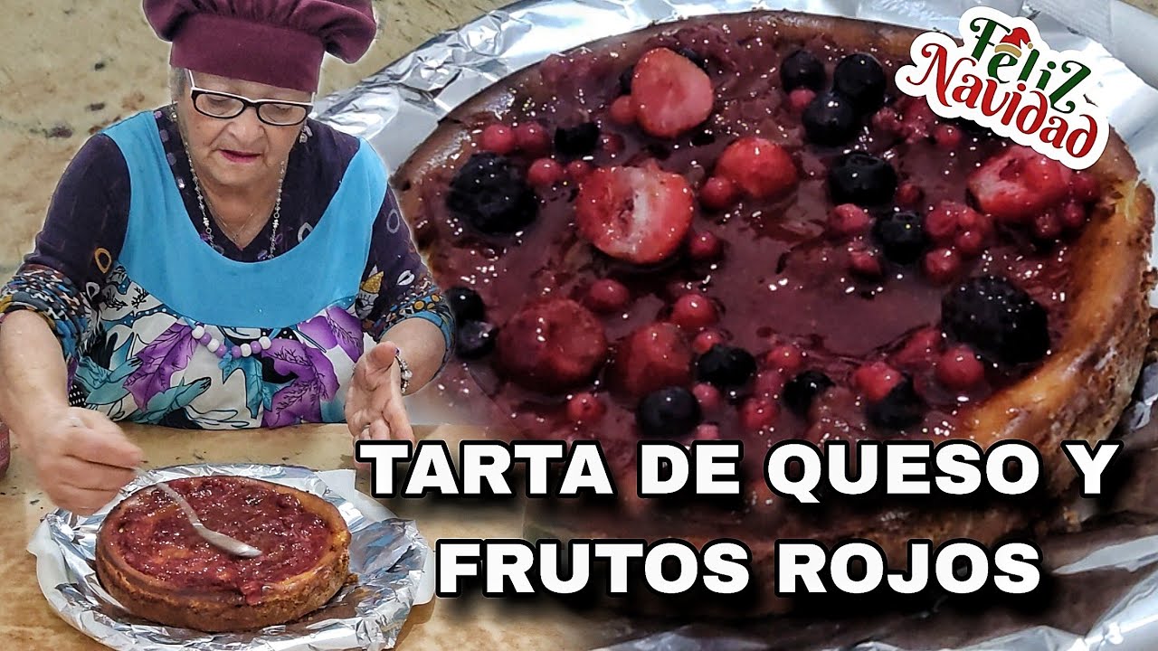 TARTA de  FRUTOS ROJOS lo hice en minutos, todo el mundo te pedirá esta receta!❤️ #newyorkcheesecake