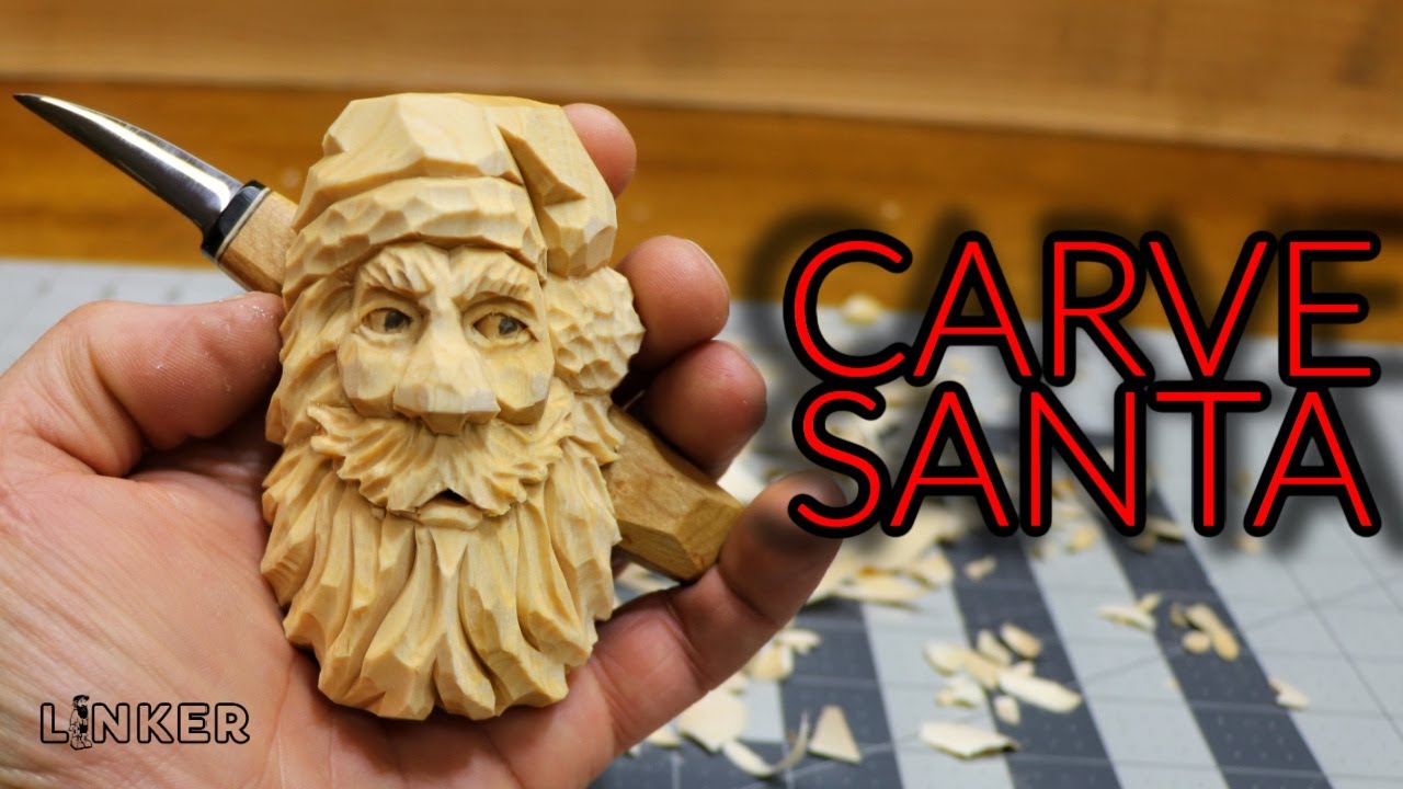 Carve a Santa Face Ornament -Full Hand Tool Tutorial