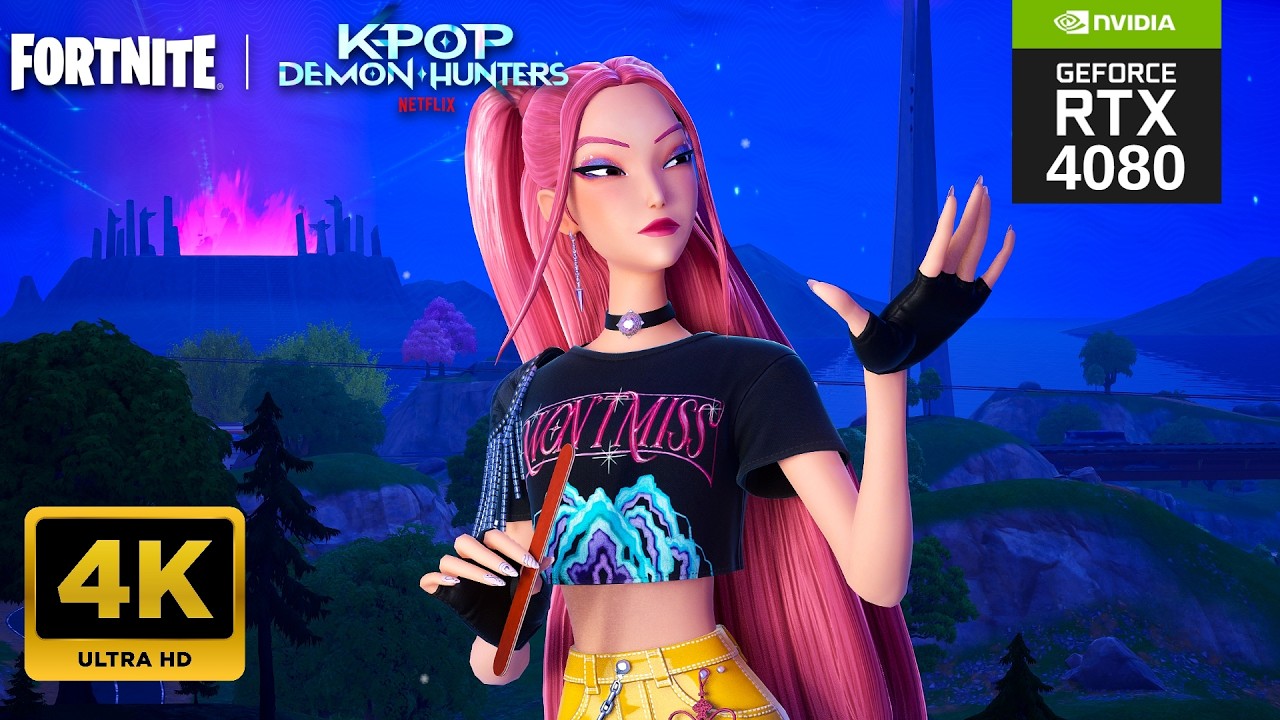*NEW* Mira Skin 4K Gameplay | FORTNITE x K-POP DEMON HUNTERS
