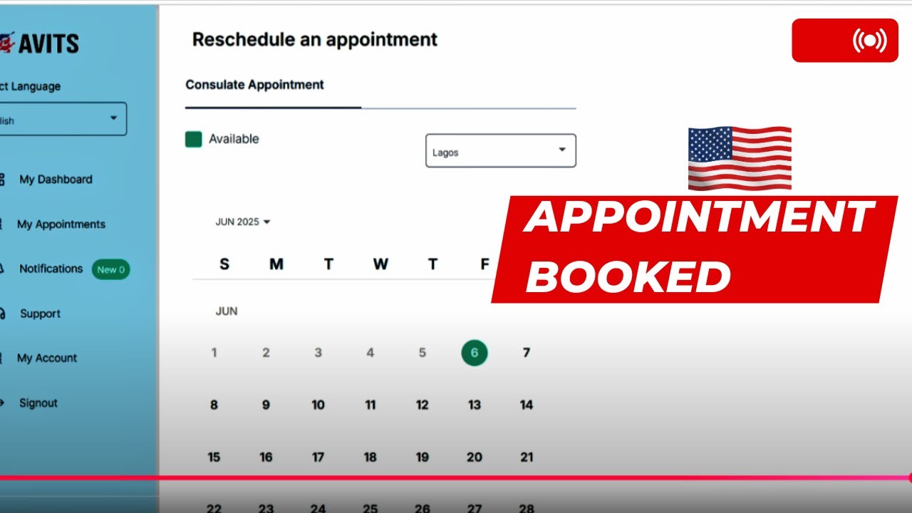 How to Reschedule Appointment Date on US Embassy AVITS Appointment Portal
