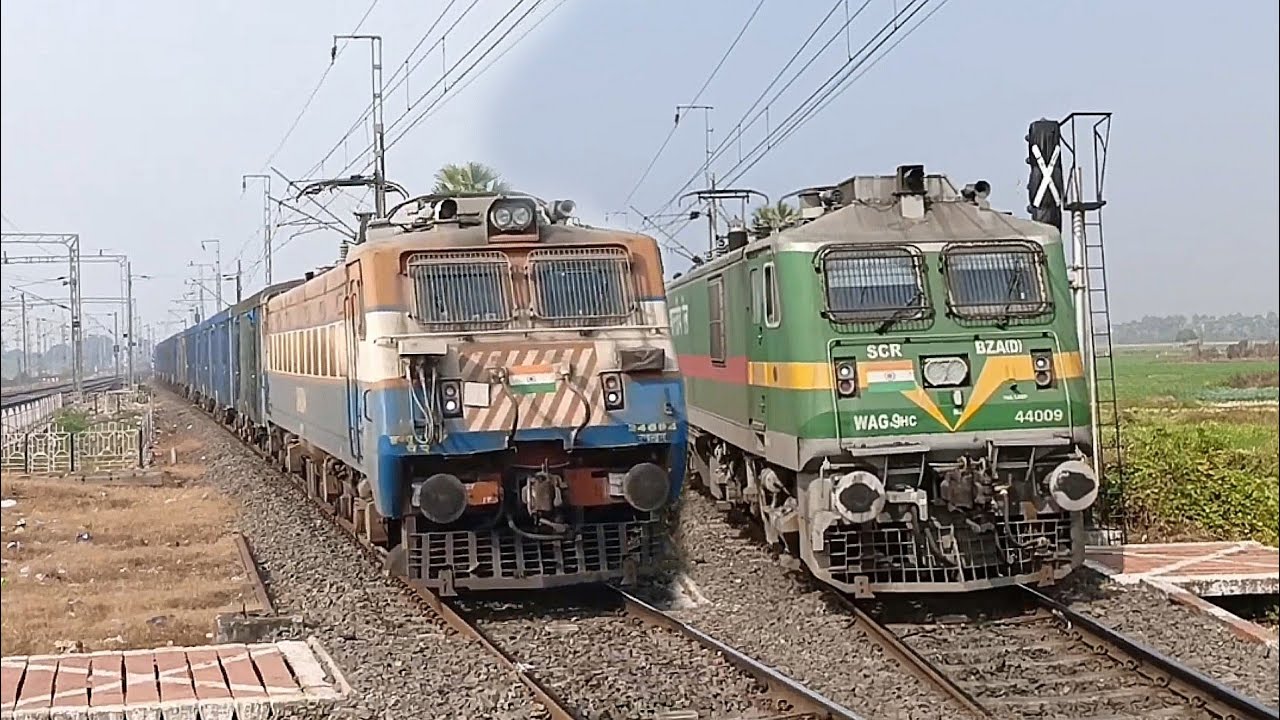 🔥🔥 INDIAN RAILWAYS MOST POWERFUL FREIGHT TRAIN IN ACTION | FREIGHT TRAIN VIDEO UNIQUE  LOCOMOTIVE 