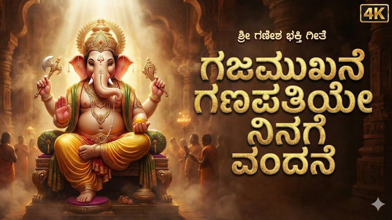 ಗಜಮುಖನೆ ಗಣಪತಿ ಭಕ್ತಿಗೀತೆ | Gajamukhane Ganapathi Kannada Devotional Song