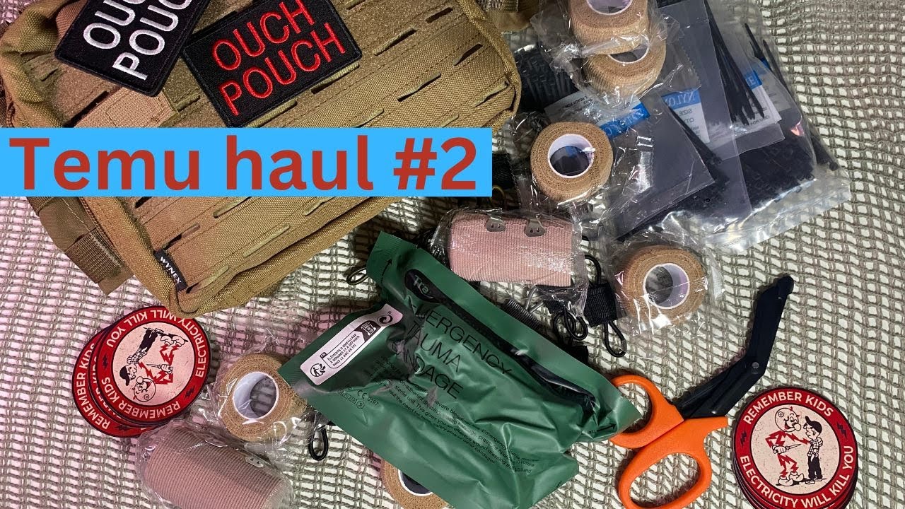 First aid and EDC gear from TEMU. With a few random items for the shop.