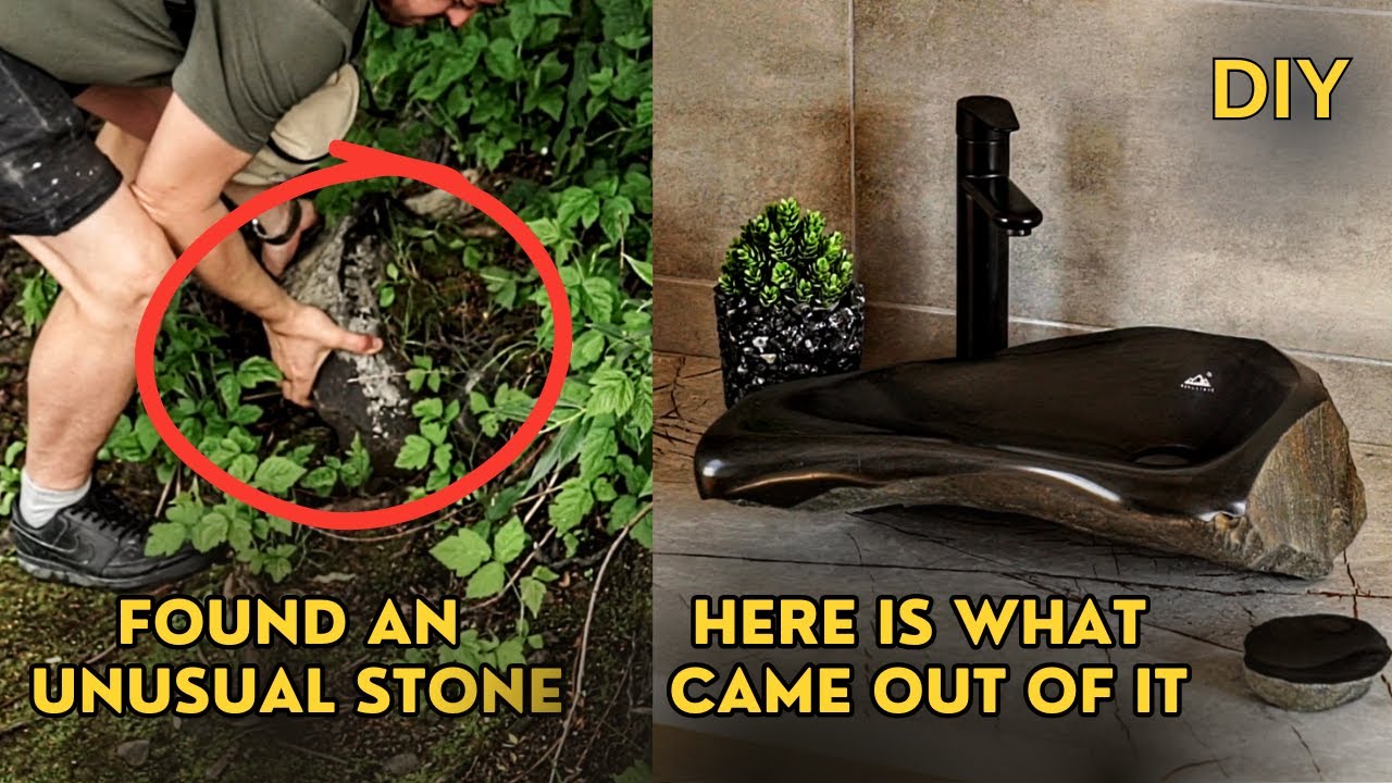 DIY: AN AMAZING STONE FROM NATURE TURNED INTO THE MOST UNIQUE SINK | FULL CREATION PROCESS