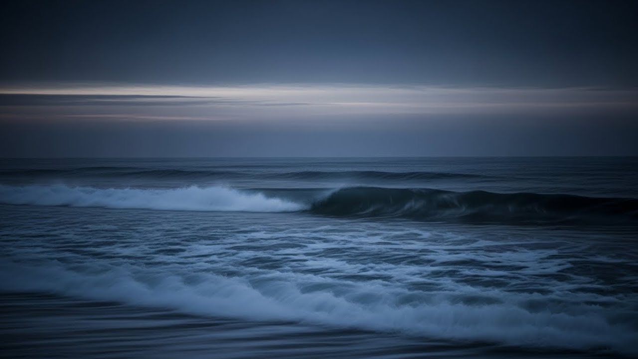 Gentle Sea Waves at Night | Quiet Night to Beat Insomnia and Sleep Better with Slow Wave Patterns