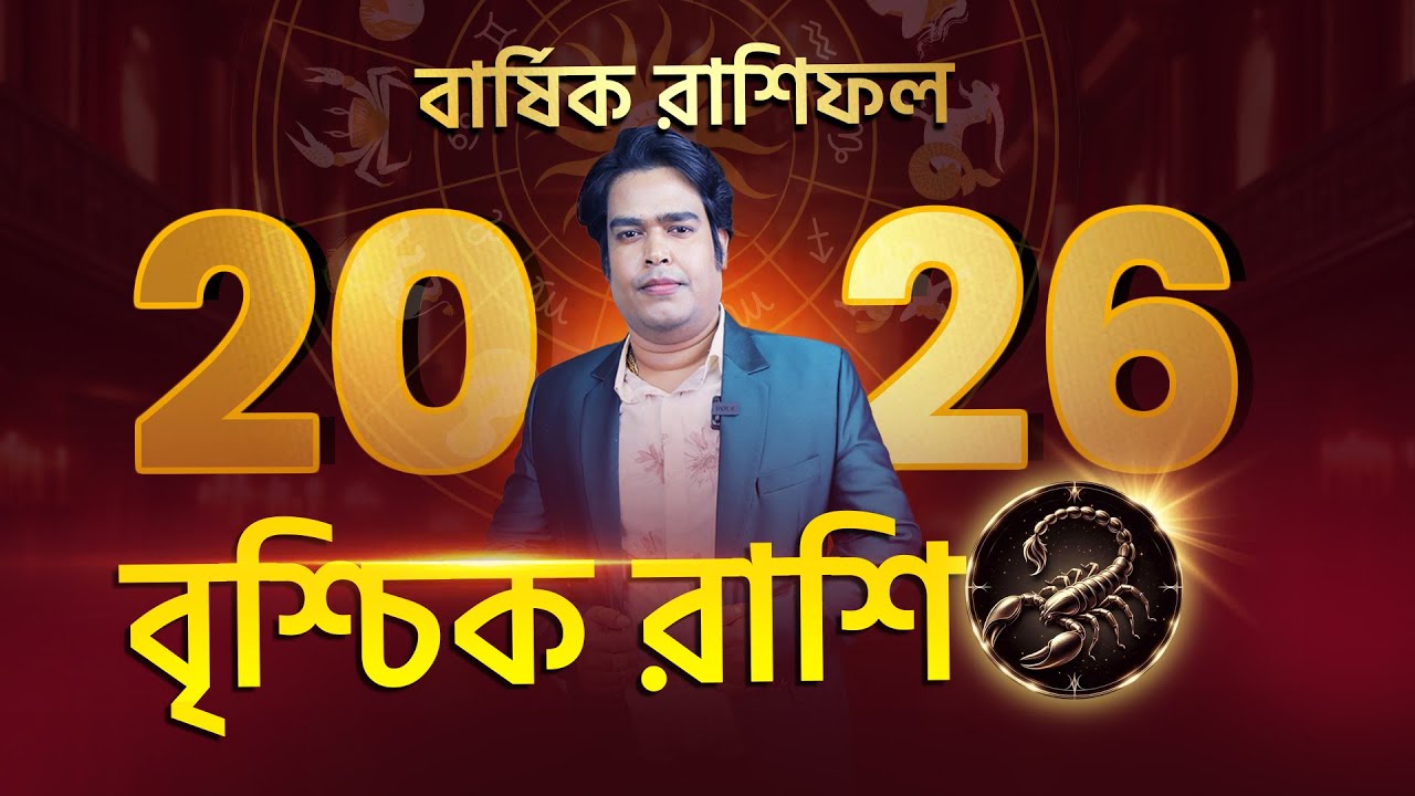 বৃশ্চিক রাশির কষ্ট কমে ২০২৬ এ আসছে রহস্যময় সাফল্য ও শক্তিশালী ফল! Astrologer Joydev Sastri