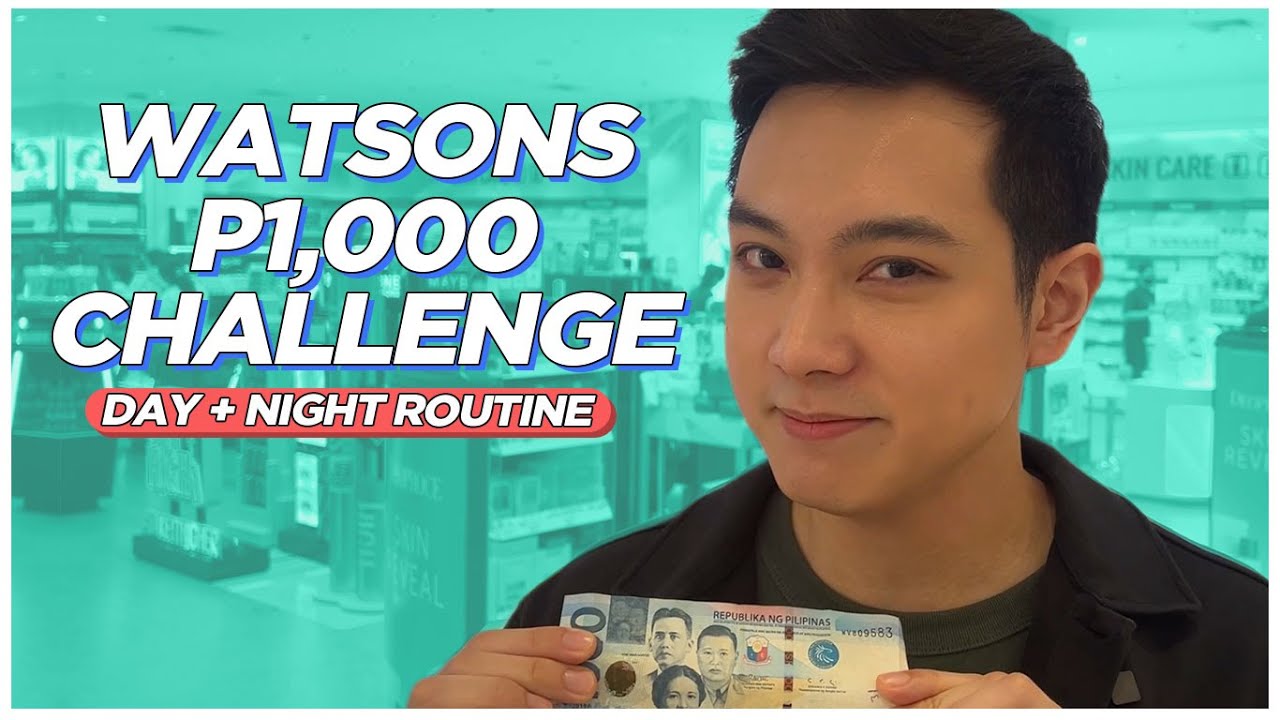 P1000 DAY & NIGHT Skincare Routine from WATSONS? 🤔🛍 (Filipino) | Jan Angelo