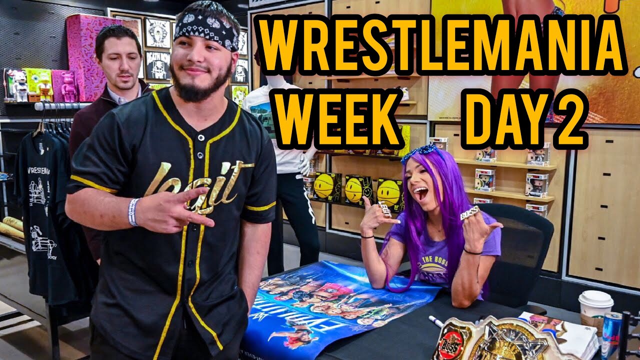 MEETING SASHA BANKS!!!! WrestleMania Week 1 Day 2