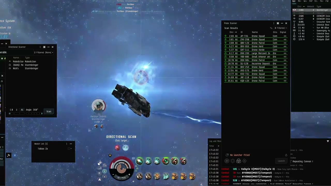 Polarized Augoror Navy vs 3 Stormbringers  #EVEOnline #pvp  #gaming
