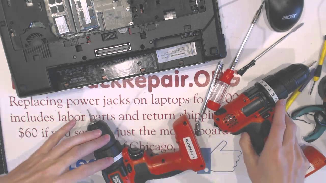 HP Elitebook 8560w Laptop repair fix power jack problems broken dc socket input port