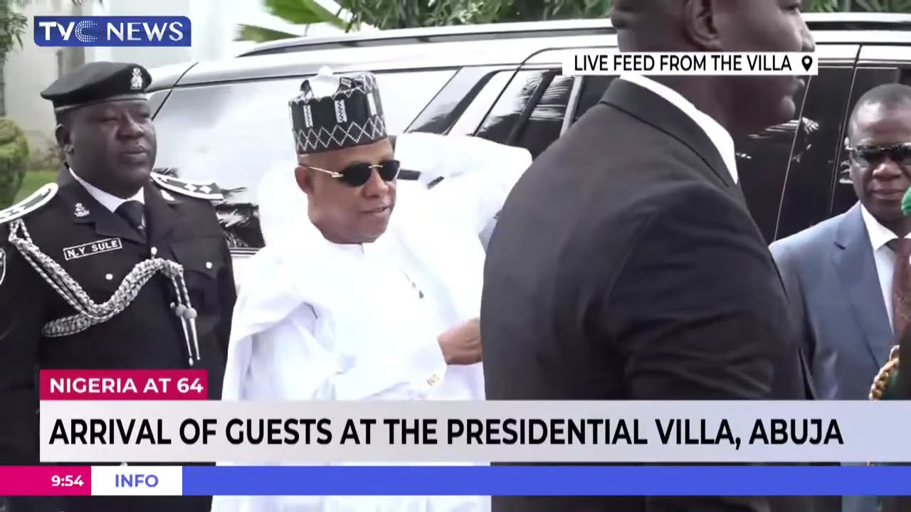 #NigeriaAt64 | Arrival Of Guests At The Presidential VIlla, Abuja