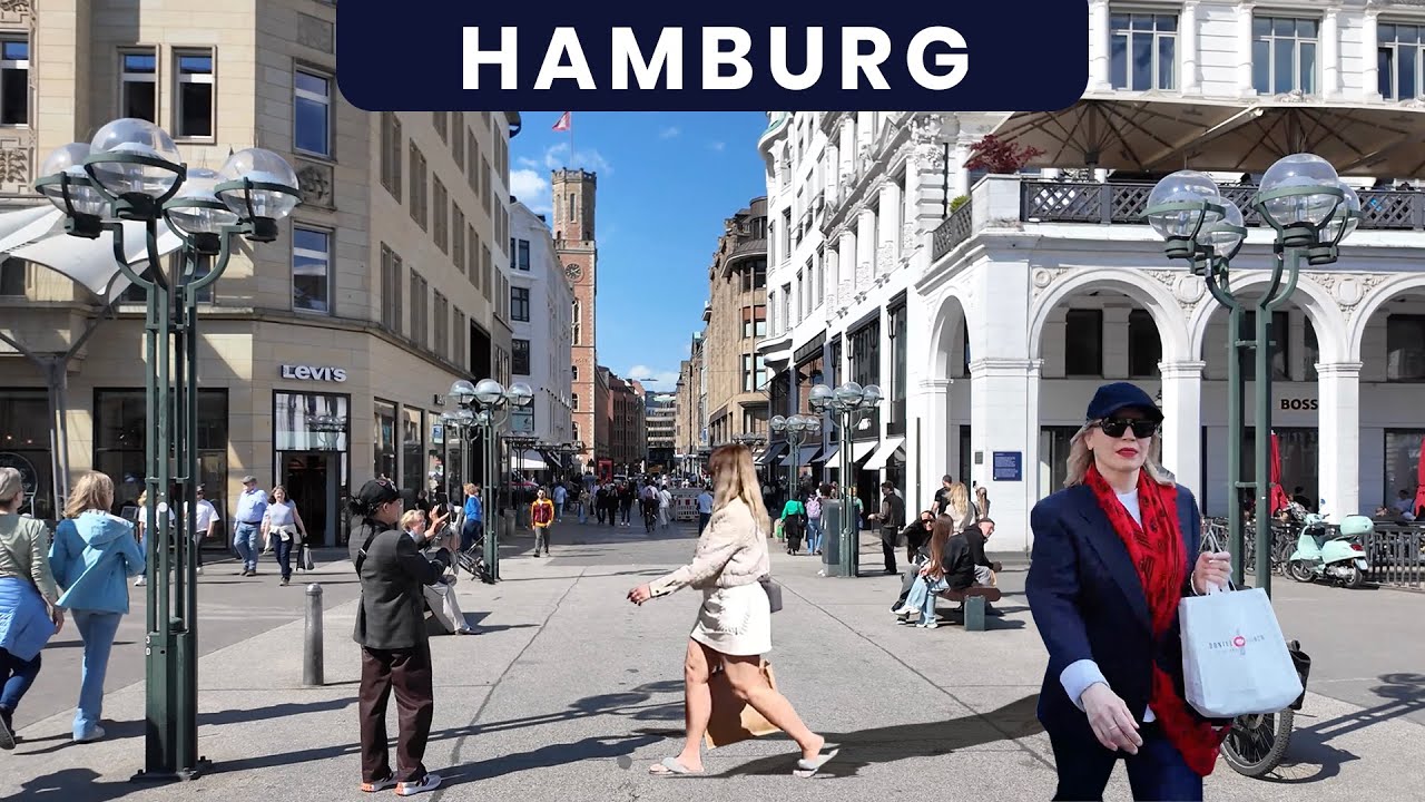 Hamburg, Germany 🇩🇪 4K Walking Tour – Hamburg’s Most Luxurious Shopping Street