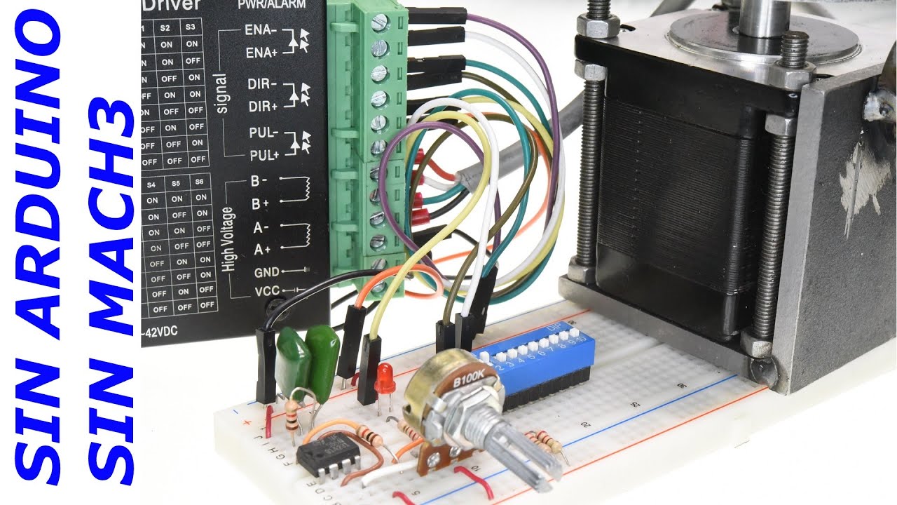CÓMO CONECTAR UN MOTOR DE PASOS SIN ARDUINO SIN MACH3 CONTROL DE VELOCIDAD Y SENTIDO DE GIRO