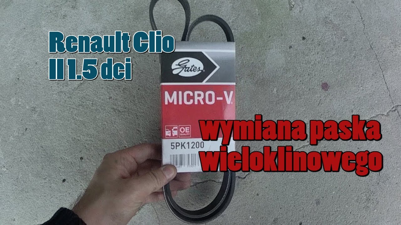 Wymiana paska wieloklinowego w Renault Clio II 1.5 dci