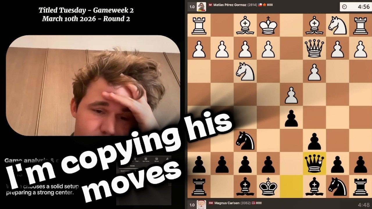 Magnus Carlsen Attacks Without Castling | Queen’s Pawn Game