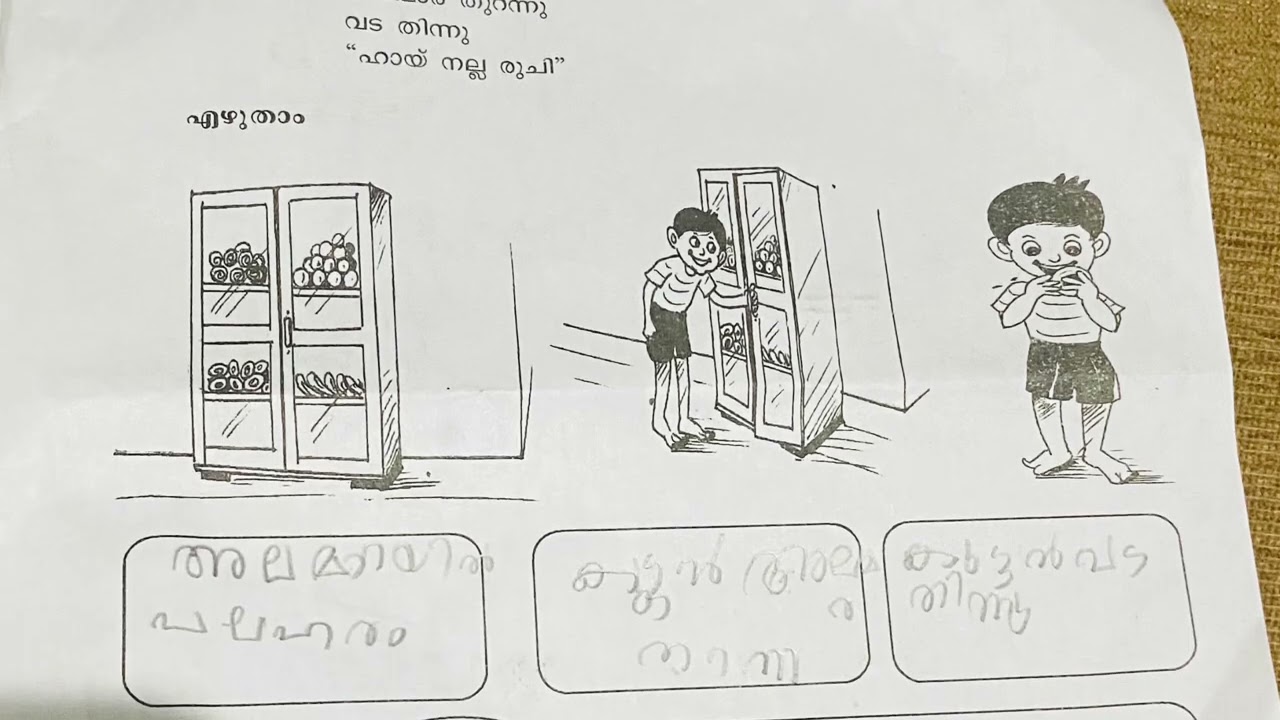 CLASS 1 ANNUAL EXAM QUESTION PAPER ANSWERS INTEGRATION DAY 2 MALAYALAM AND MATHS