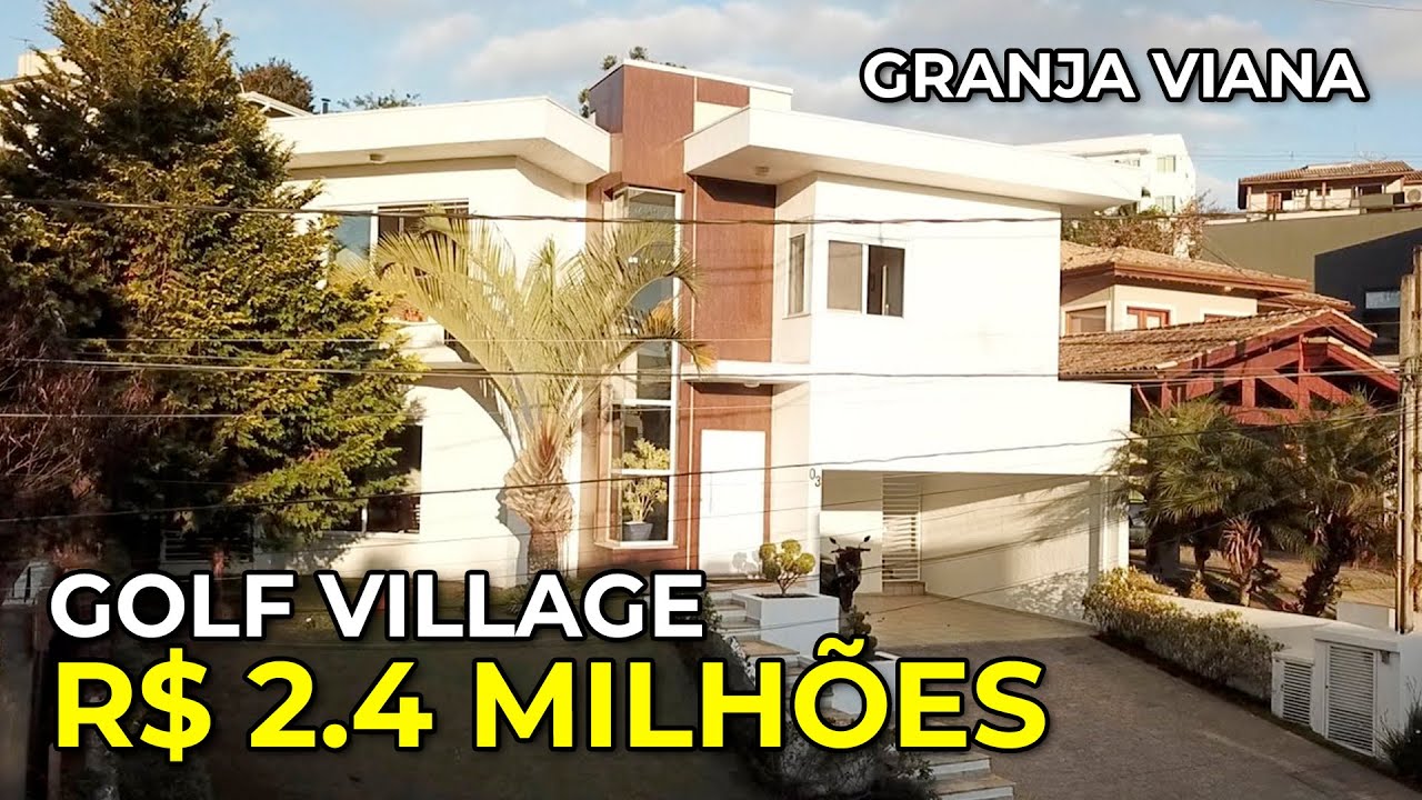 LINDA CASA À VENDA, MODERNIDADE E CONFORTO - CONDOMÍNIO GOLF VILLAGE - GRANJA VIANA - SP