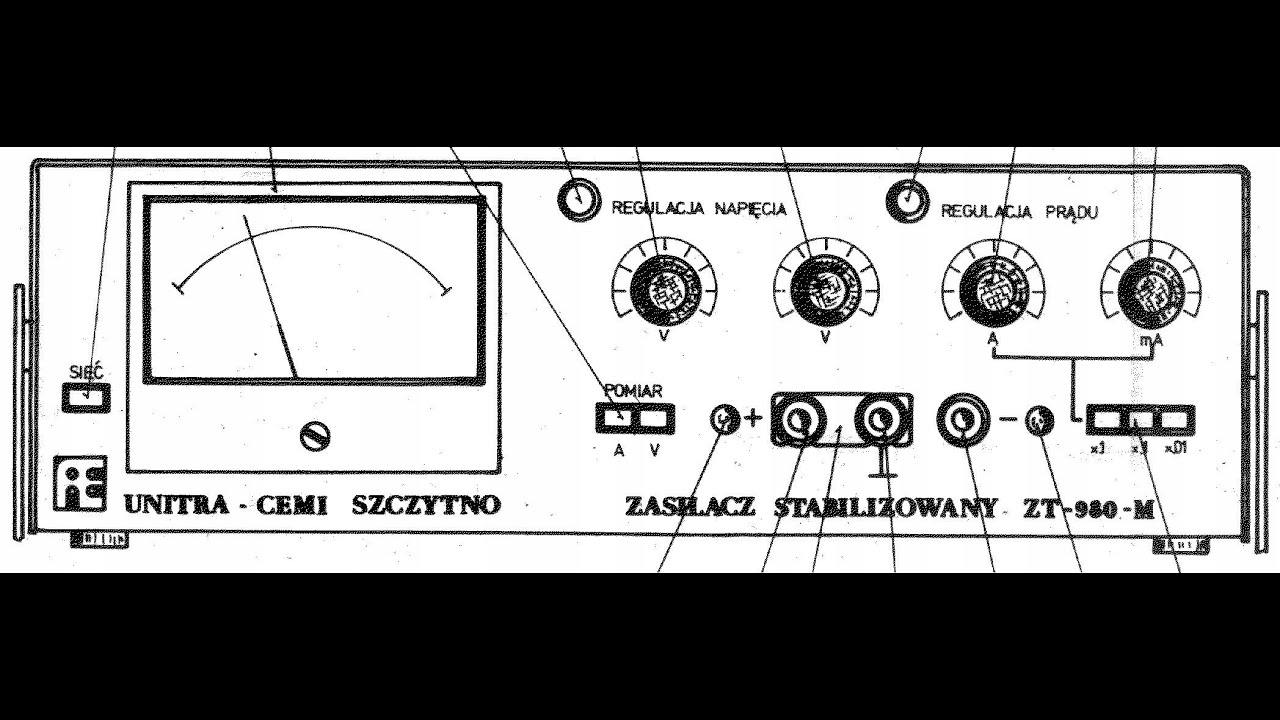 Zasilacz ZT-980-4M 0-100V, 0-0,5A ,50W  Opening + test