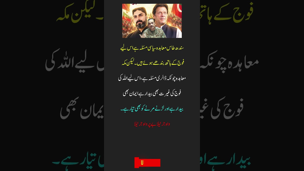 Imran Khan Stance: Indus Water Treaty vs Dollar Deals Exposed! 🇵🇰 | UFB Spark #shorts