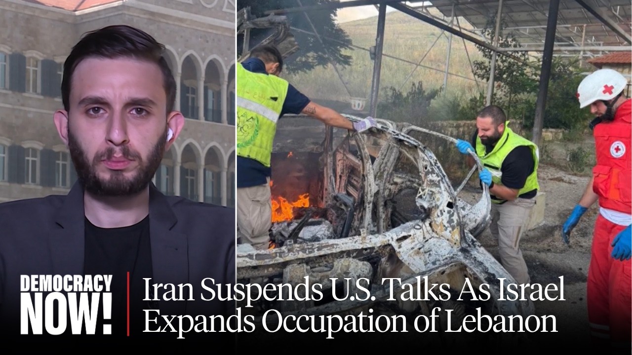 Iran Suspends U.S. Talks as Israel Kills 8 More in Lebanon & Expands Occupation