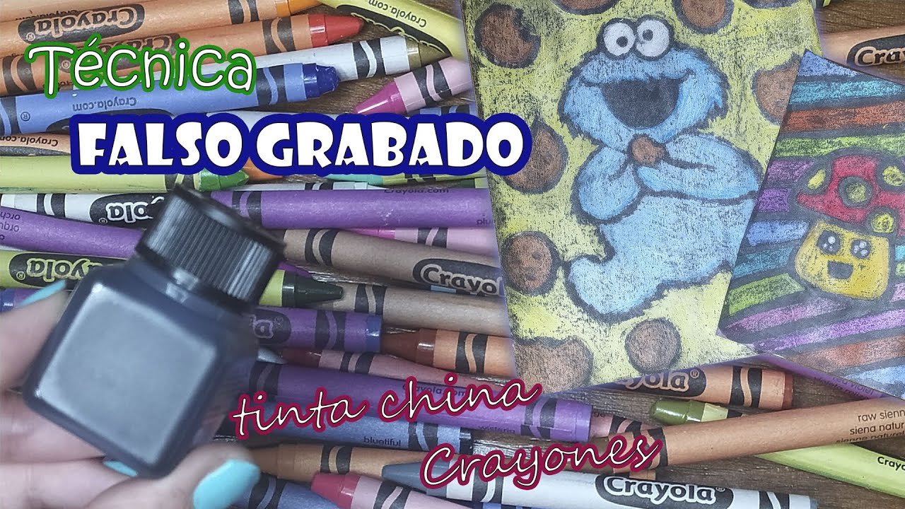 Cómo hacer la técnica falso grabado 😍 para que tus dibujos se vean profesionales 📝✨con crayones