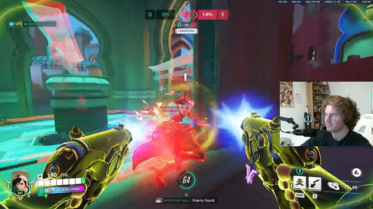 48 убийств! 17K урона! Джорджелион &mdash; керри Трейсер [Топ-500 3-го сезона Overwatch]