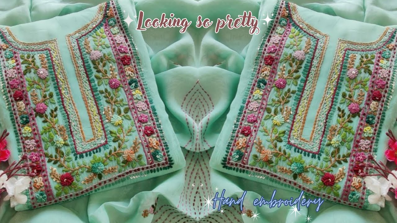 Latest Hand Embroidery for Dresses || Most Beautiful Dress Design 💕|| SALEEQA CHANNEL