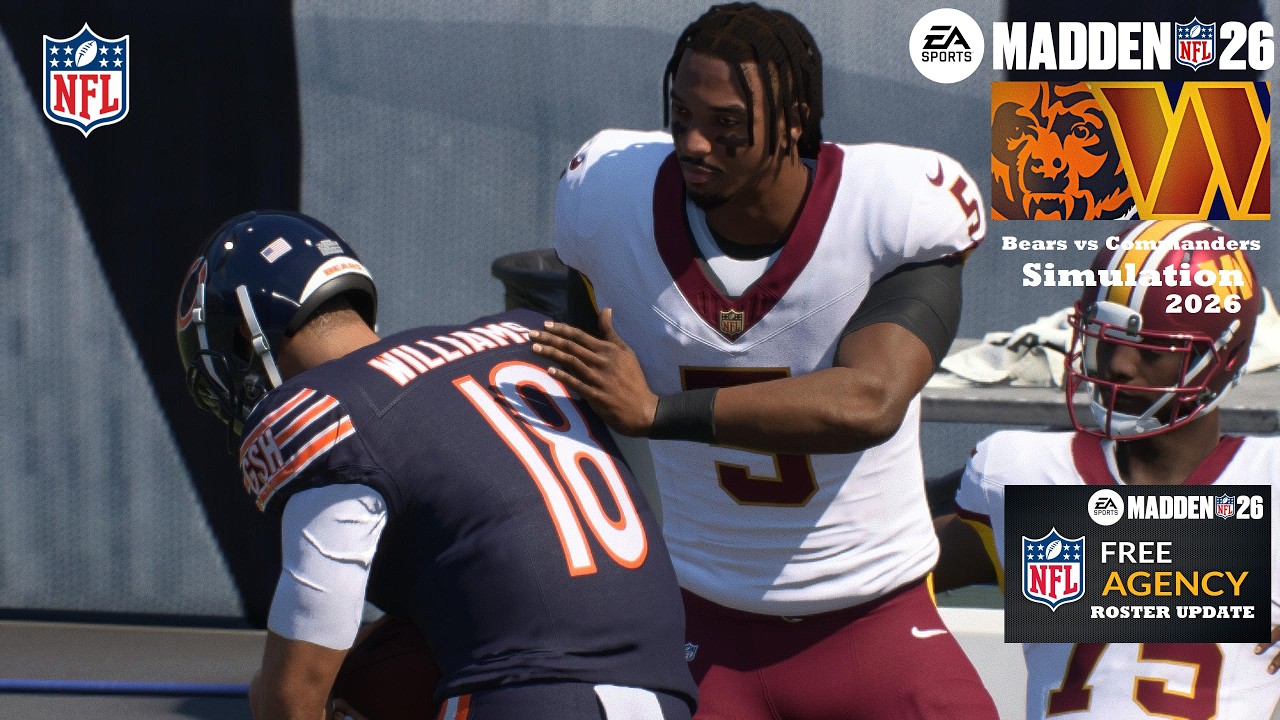 Madden 26: Калиф Рэймонд Беарз против Вашингтон Коммандерс &mdash; 100% обновленный симулятор состава, ...