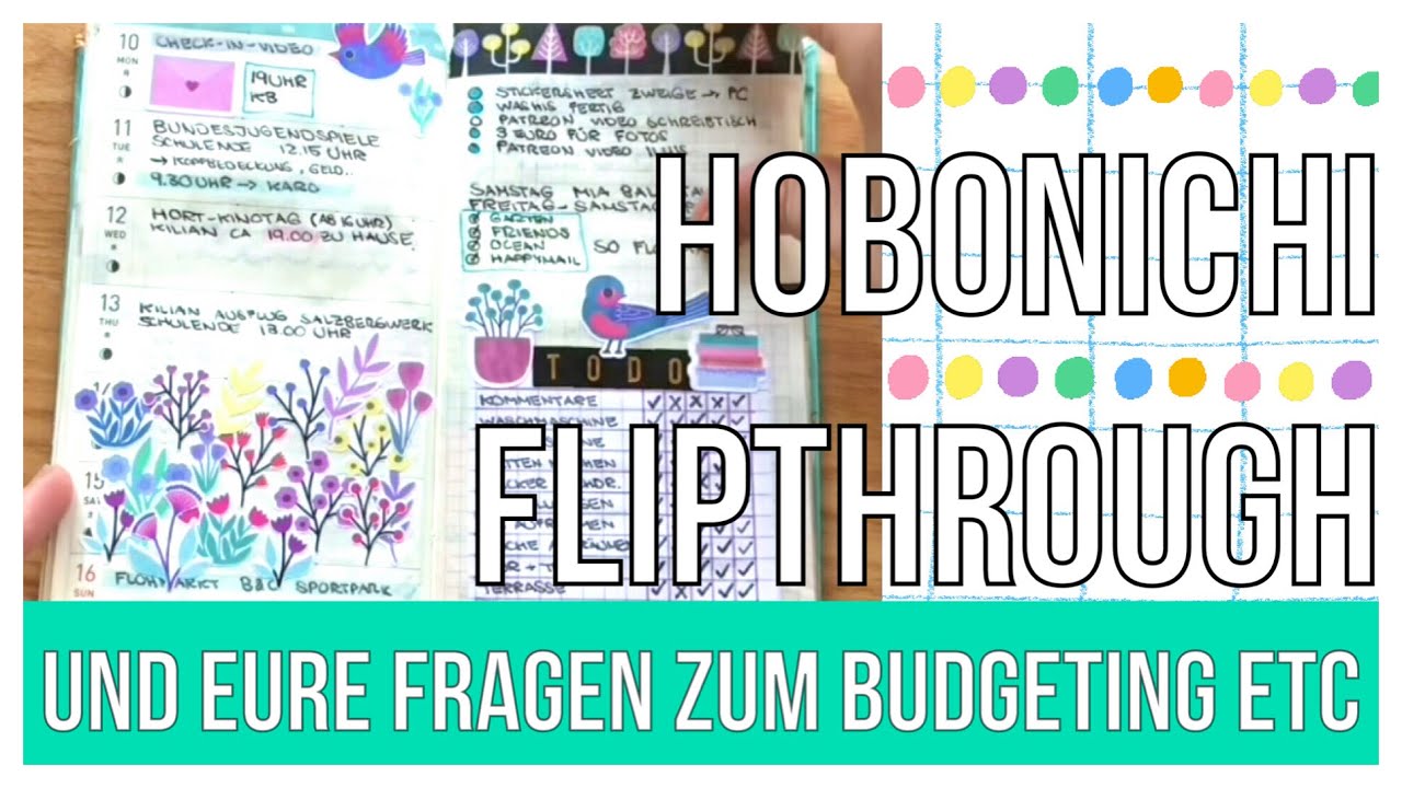 Zurück ❤️ Hobonichi Kalender Flipthrough & eure Fragen zum Budgeting & Co