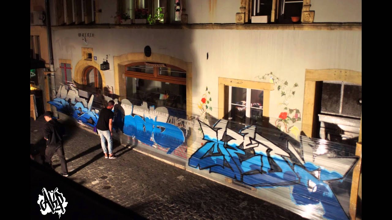 Graffiti Time Lapse - AKProd Groove Street Party - Neuch&acirc;tel (CH) -  26.07.14