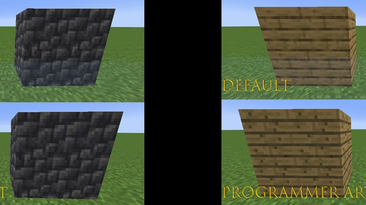 Default VS Programmer Art ( Minecraft Resource Pack )