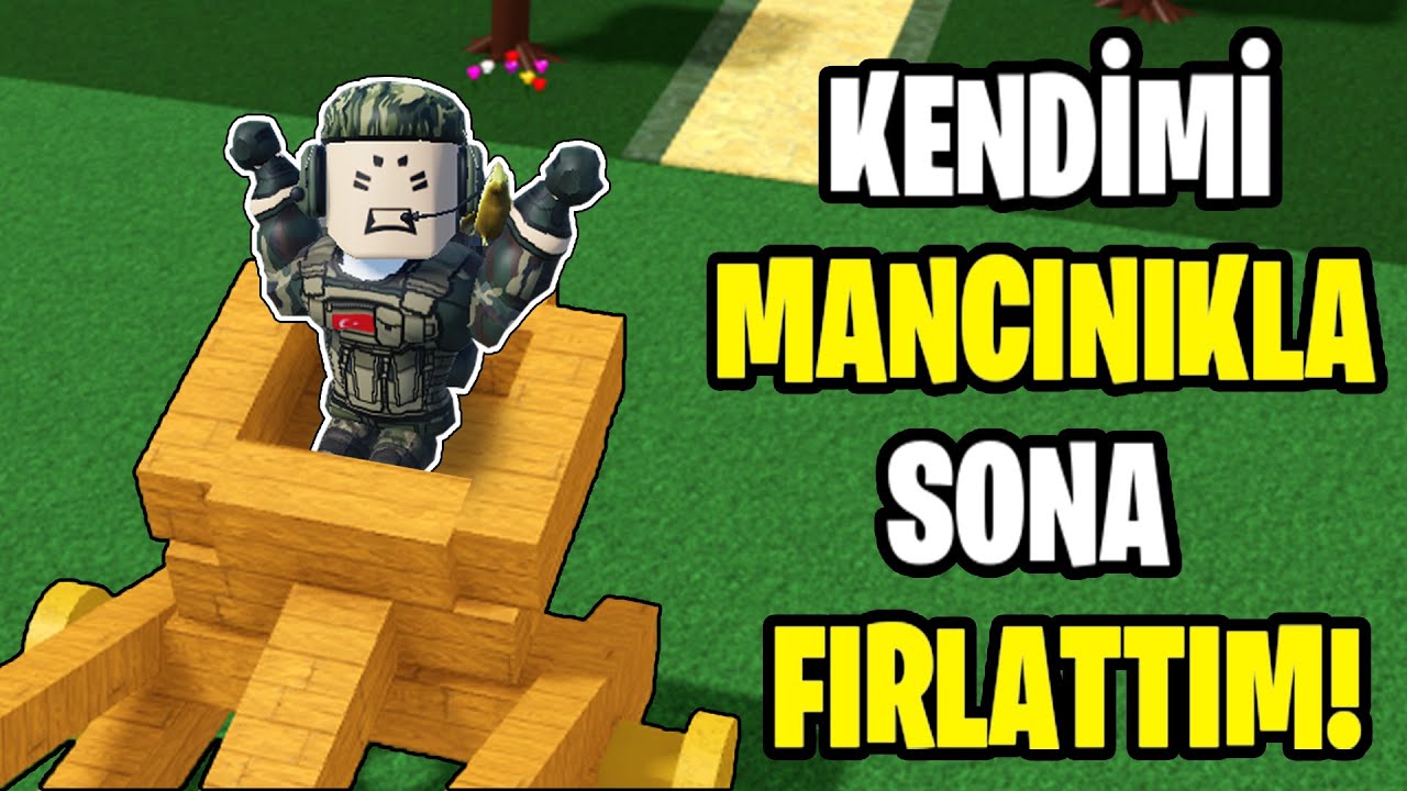 MANCINIK İLE KENDİMİ SONA FIRLATTIM! | Roblox Gemi Yapma Oyunu | Build A Boat