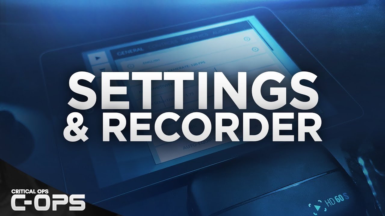 Showing My Settings in Critical Ops + '' How Do I Record My Videos? '' C-OPS
