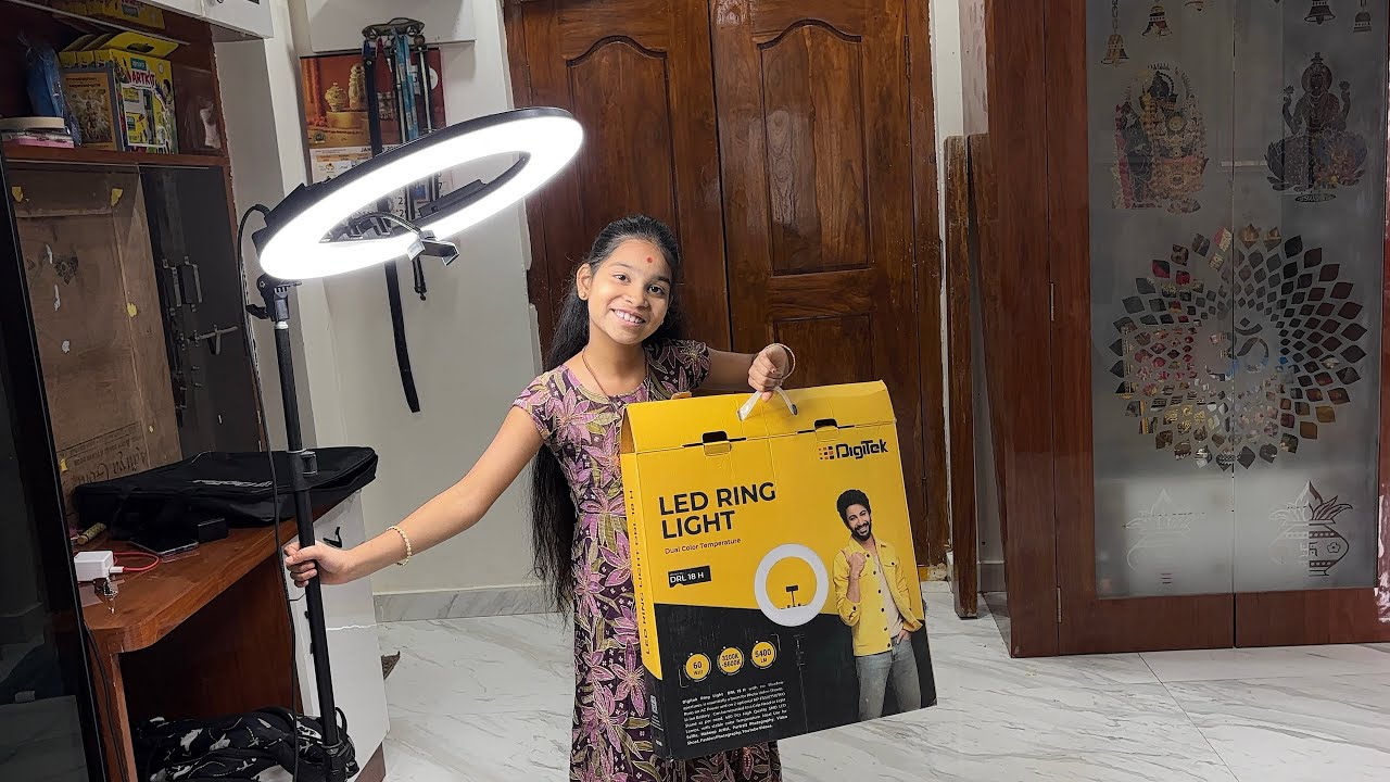 instagram reels కోసం DIGITECH DRL 18H RING LIGHT కొన్నాము || happy sunday అందరికి 