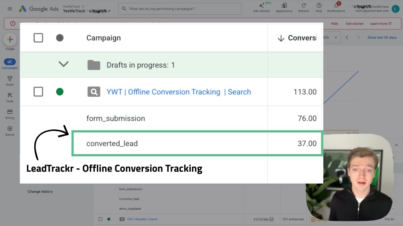 How to setup Offline Conversion Tracking in 5 Minutes, Easy Setup with LeadTrackr (Google Ads)