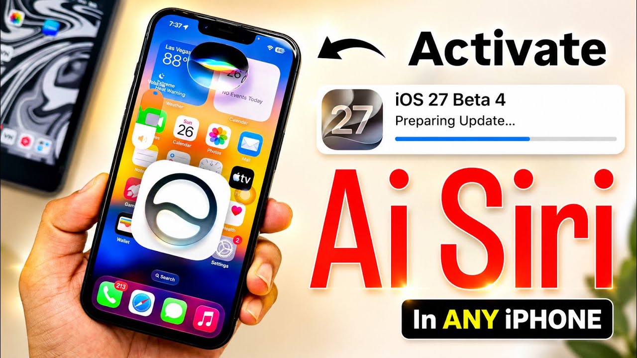 Обновление iOS 27 Beta 4 и ИИ Siri &mdash; Как включить ИИ Siri на старых iPhone &mdash; Лайфхаки по активаци...