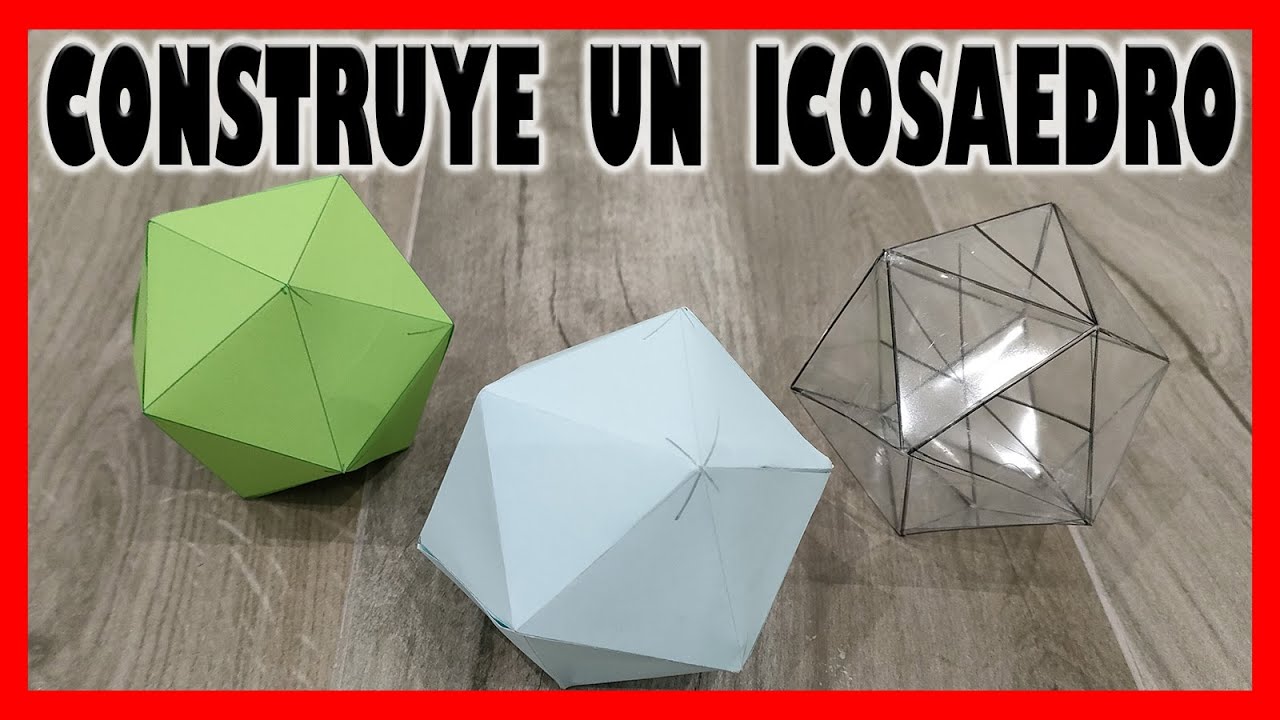 👍 Como hacer el desarrollo de un ICOSAEDRO en PAPEL o cartulina 😎 Todo paso a paso
