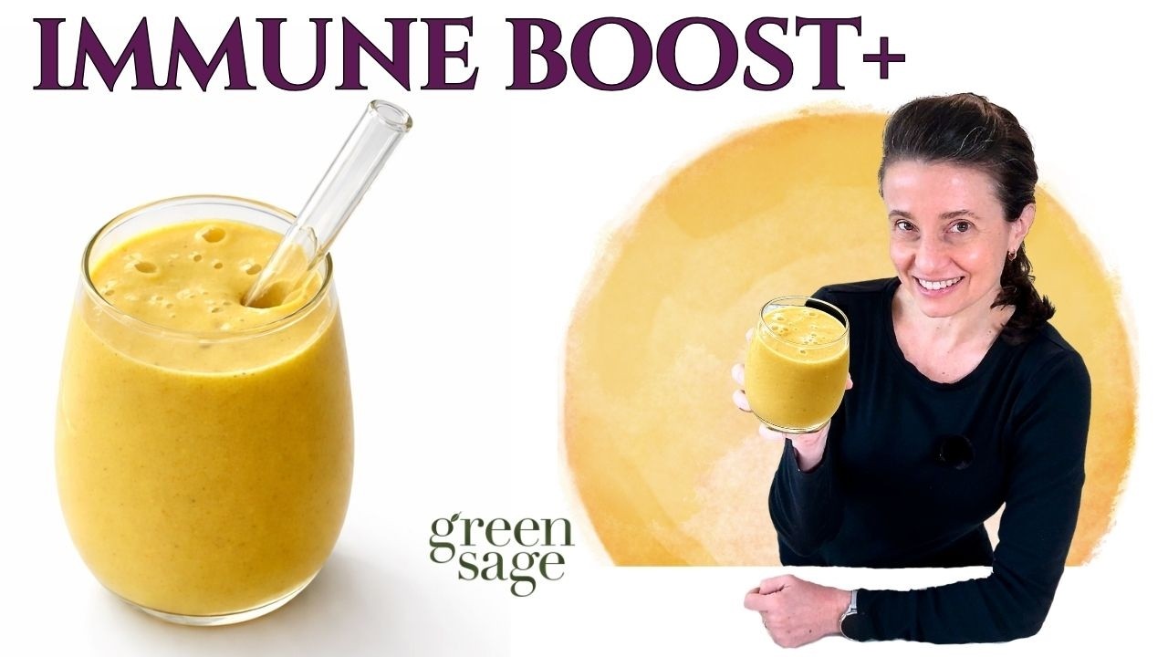 Immune Boosting Orange Ginger Smoothie Recipe (Vitamin C + Anti-Inflammatory)