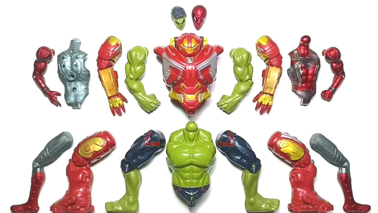 Merakit Avengers, Hulk smas, Hulk blaster, Spiderman, Marvel toys 
