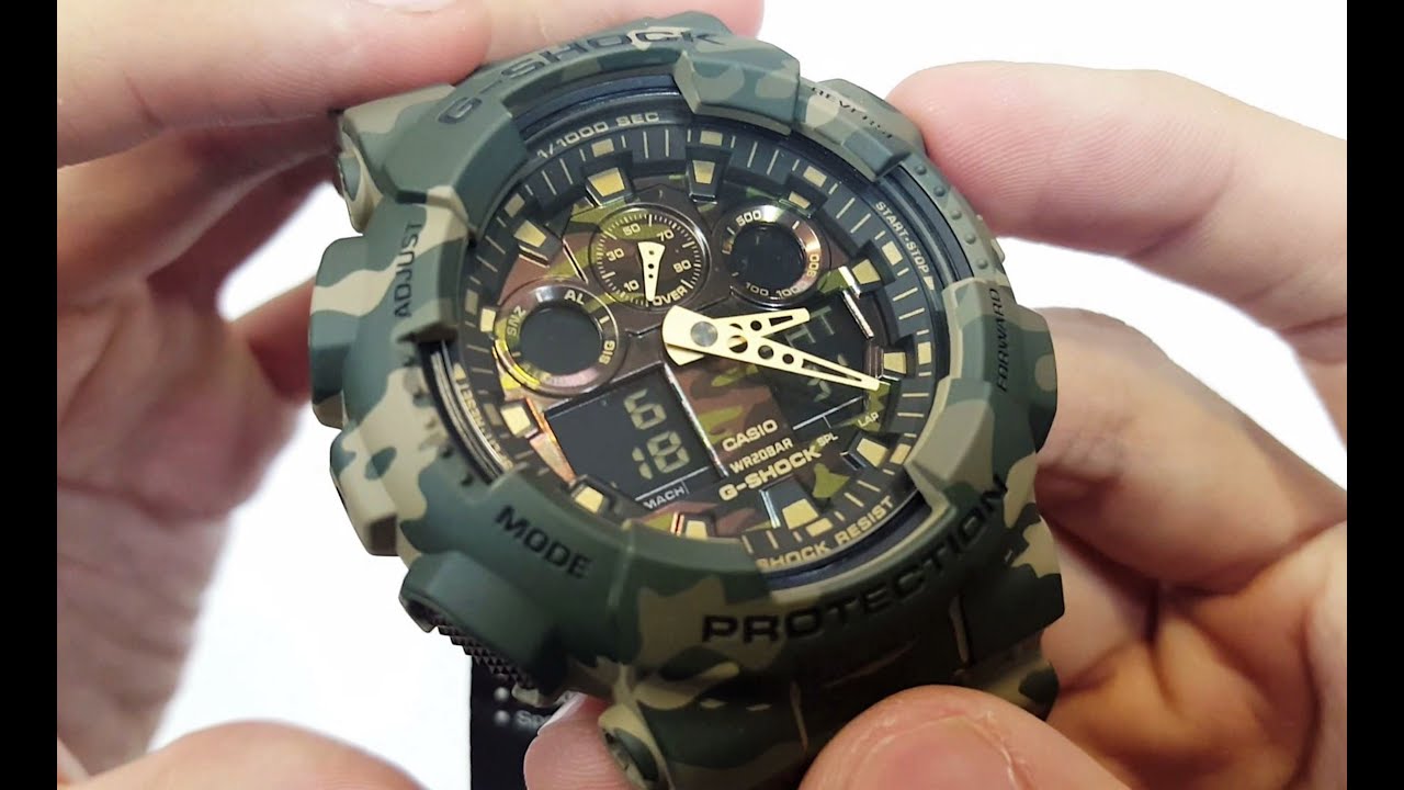 Casio G-shock military color GA-100CM-5A UNBOXING