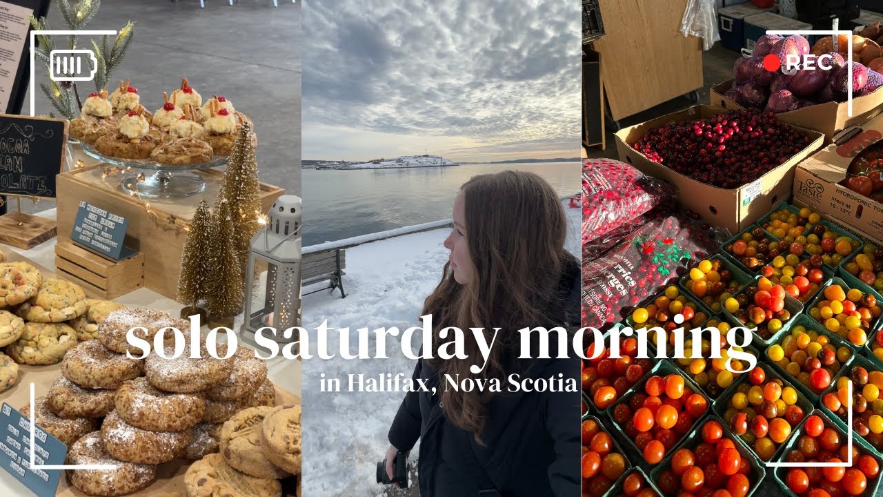 SOLO Saturday morning in Halifax, Nova Scotia | seaport farmers market, what I spent 💸❣️🤝🏼