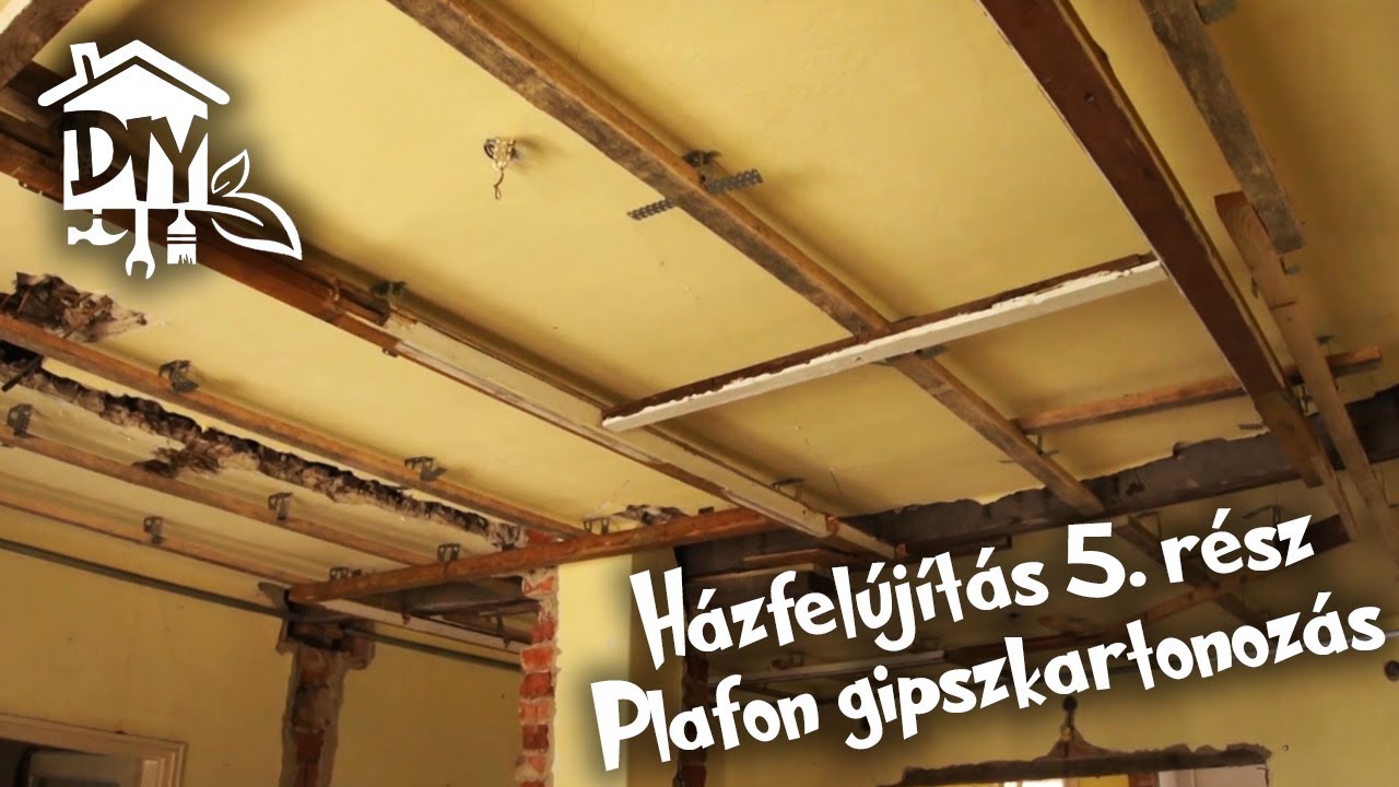 Házfelújítás 5. rész - Plafon gipszkartonozás | Green Cottage DIY