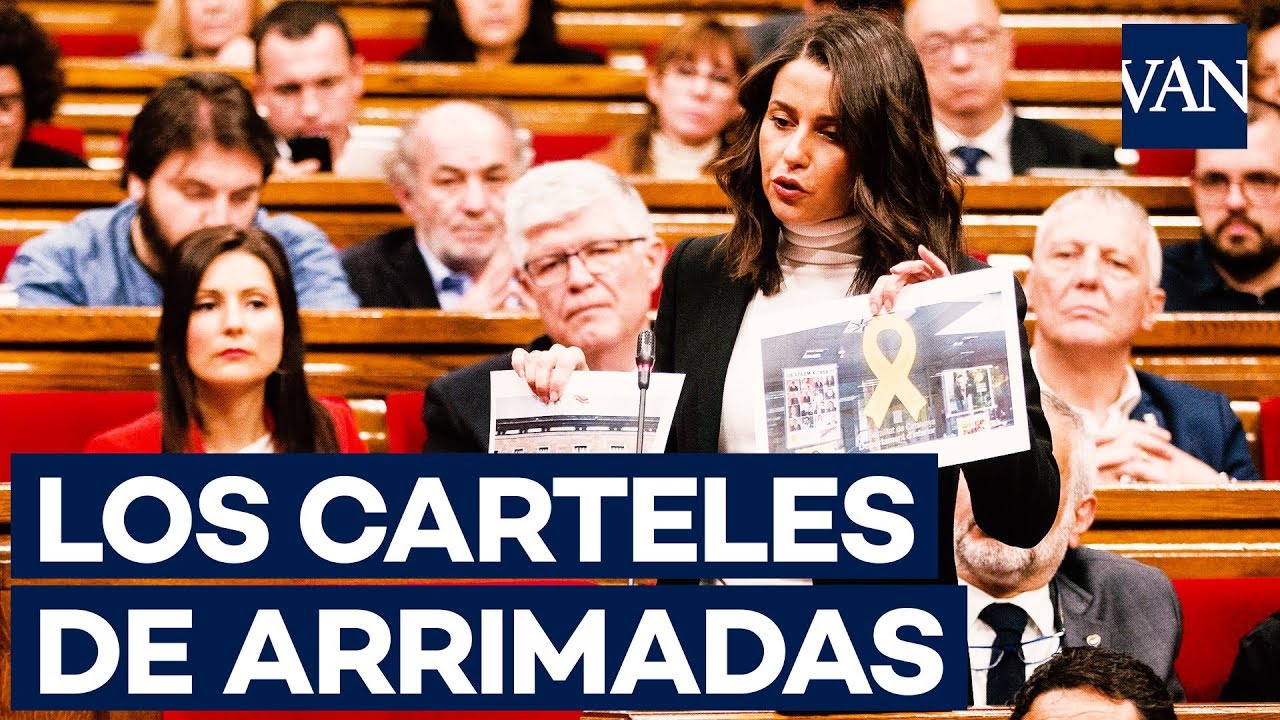 Los diez carteles de Inés Arrimadas en el Parlament de Catalunya